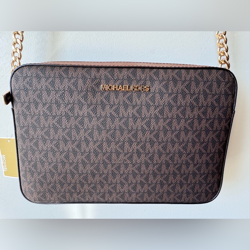 Michael Kors Black and Gold Patterned Bag​